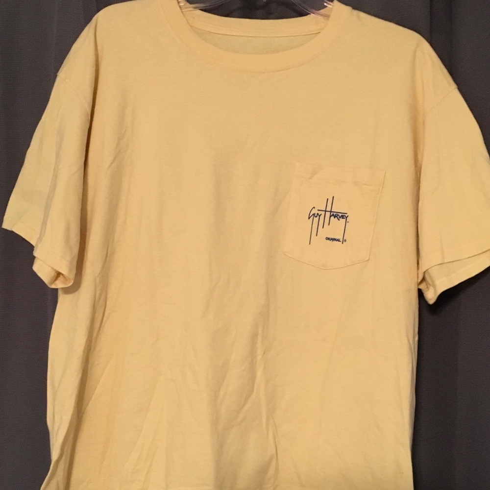 Yellow Guy Harvey shirt